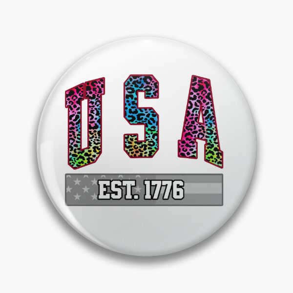 Item preview, USA Est 1776 Rainbow Leopard Varsity Design designed and sold by DjFreeq.
