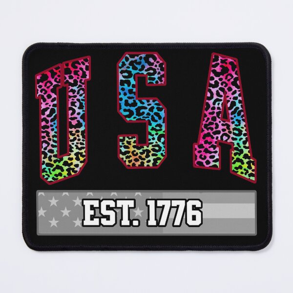 Item preview, USA Est 1776 Rainbow Leopard Varsity Design designed and sold by DjFreeq.