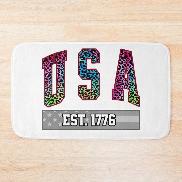 Item preview, USA Est 1776 Rainbow Leopard Varsity Design designed and sold by DjFreeq.