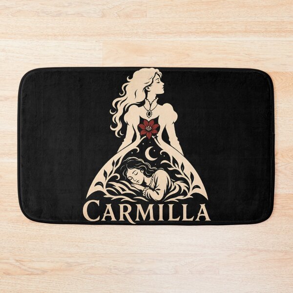 Item preview, Carmilla Gothic Dress Silhouette Sleeping Woman Crescent Moon Art designed and sold by Fenay Designs.