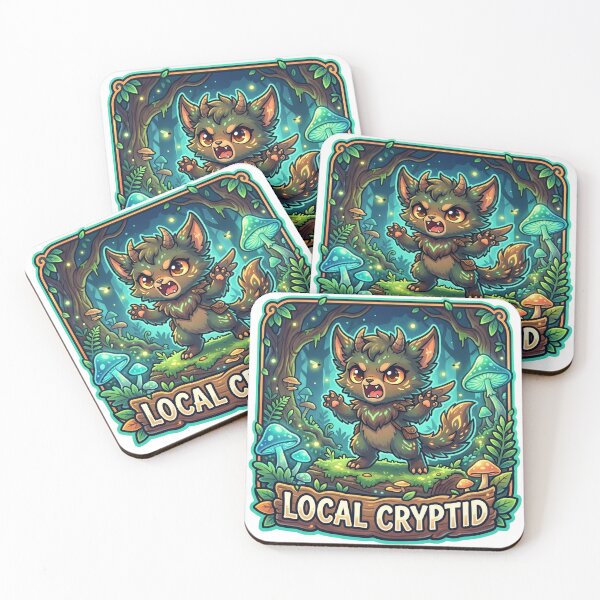Item preview, Local Cryptid – Cute Forest Monster Fantasy Sticker designed and sold by CuteRage.
