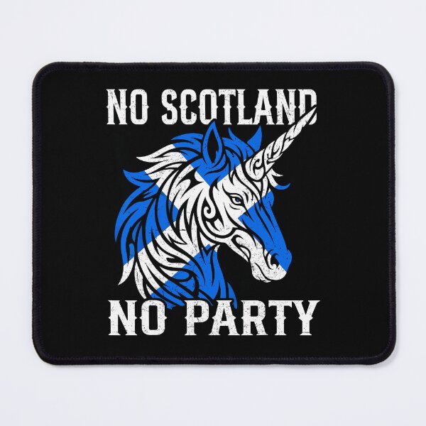 Item preview, No Scotland No Party Unicorn Scotland Pride Fantasy Humor designed and sold by KAWKAW-DRHM.