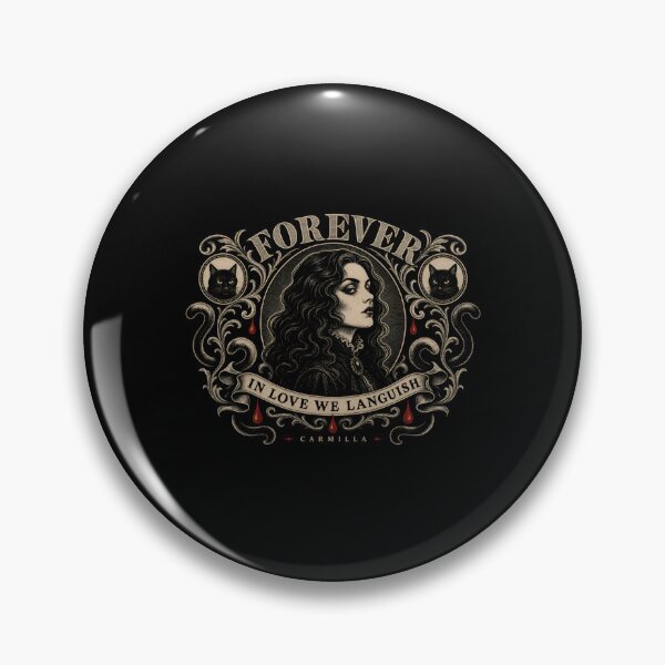 Item preview, Carmilla In Love We Languish Gothic Portrait Black Cat Art designed and sold by Fenay Designs.