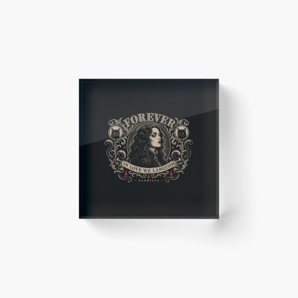 Item preview, Carmilla In Love We Languish Gothic Portrait Black Cat Art designed and sold by Fenay Designs.