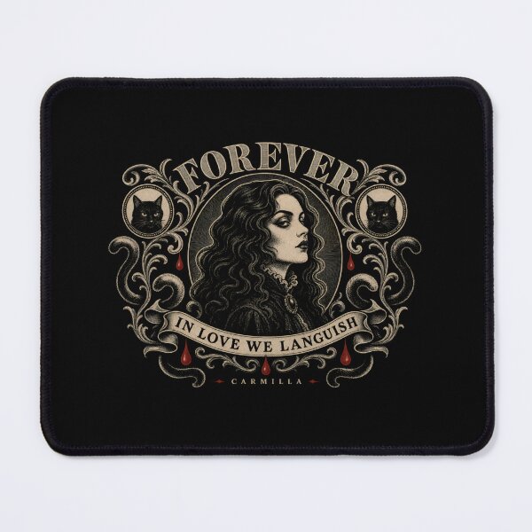 Item preview, Carmilla In Love We Languish Gothic Portrait Black Cat Art designed and sold by Fenay Designs.