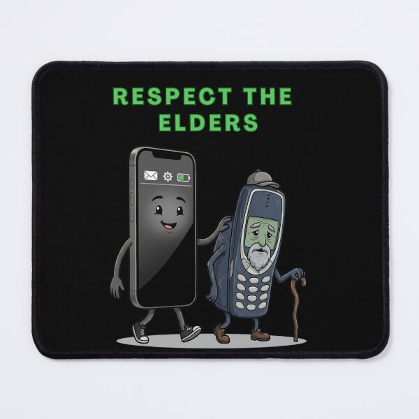 Item preview, Respect Your Elders Smartphone and Retro Phone Funny designed and sold by DailyPrintLab.