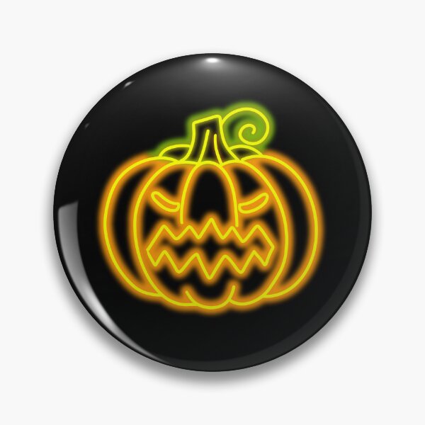 Item preview, Retro Neon Jack-o'-Lantern Pumpkin - Spooky Halloween Glow Pop Art Sticker designed and sold by alalame.