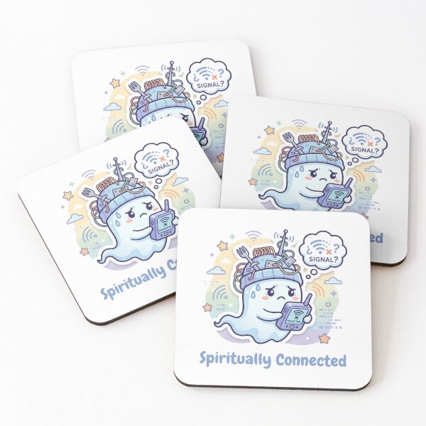 Item preview, Spiritually Connected, Technically Offline Cute Ghost Sticker designed and sold by CuteRage.