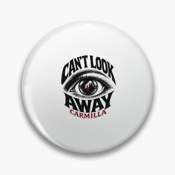 Item preview, Carmilla Can't Look Away Giant Gothic Eye Red Silhouette Art designed and sold by Fenay Designs.