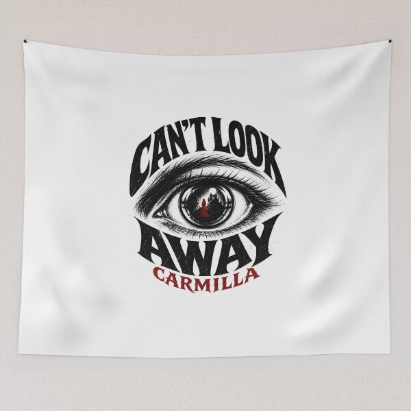 Item preview, Carmilla Can't Look Away Giant Gothic Eye Red Silhouette Art designed and sold by Fenay Designs.