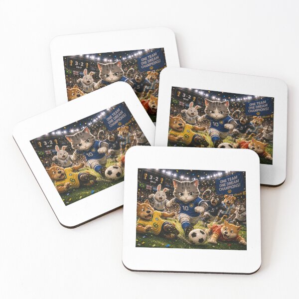 Item preview, Fierce Cat Soccer Dash – Cute Animal Football Battle designed and sold by QuirkNest Studio .