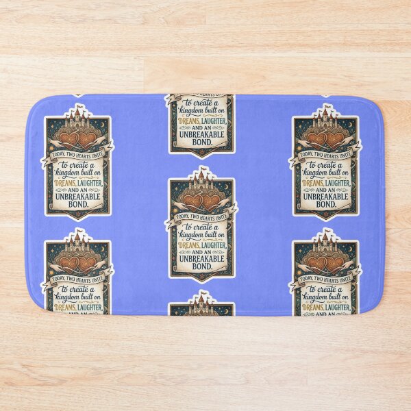 Item preview, Two Hearts Unite - Elegant Fairytale Wedding Quote Sticker designed and sold by Scro-Ciob-Shop.