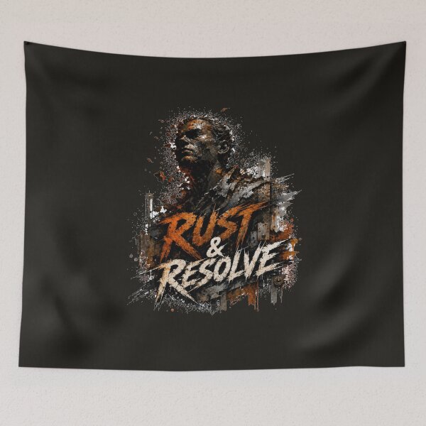 Item preview, Rust & Resolve Industrial Streetwear Graphic designed and sold by Aredbox.