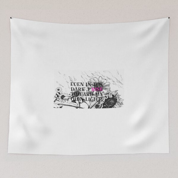 Item preview, Sunflowers in black and white with strong words  designed and sold by wallartofmio.