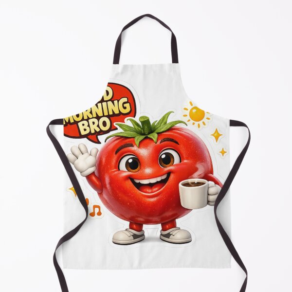 Item preview, Good Morning Bro Funny Tomato Character Cute Coffee Lover Gift designed and sold by Bhinfy.