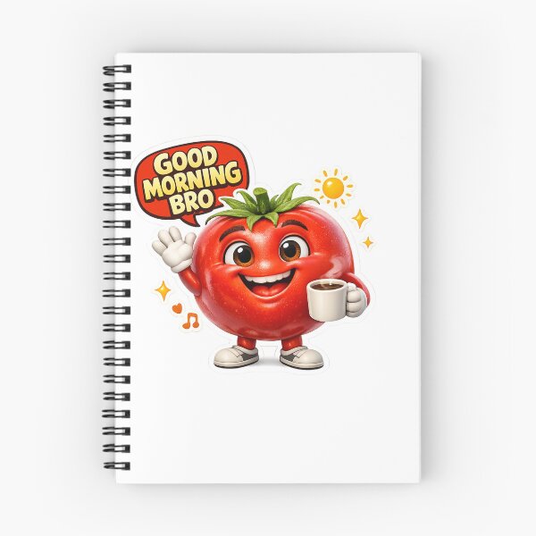 Item preview, Good Morning Bro Funny Tomato Character Cute Coffee Lover Gift designed and sold by Bhinfy.