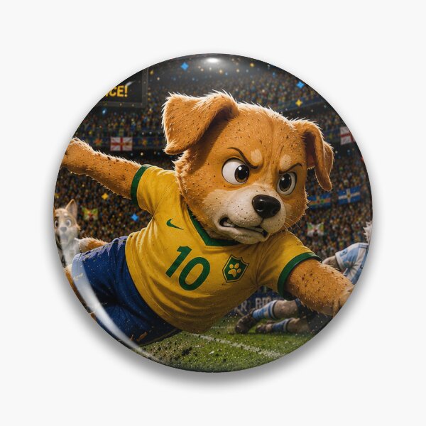 Item preview, Goal Line Hero Save – Cute Puppy Goalkeeper Art designed and sold by Happy Ghost Studio.