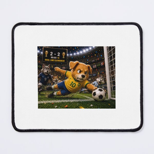 Item preview, Goal Line Hero Save – Cute Puppy Goalkeeper Art designed and sold by QuirkNest Studio .