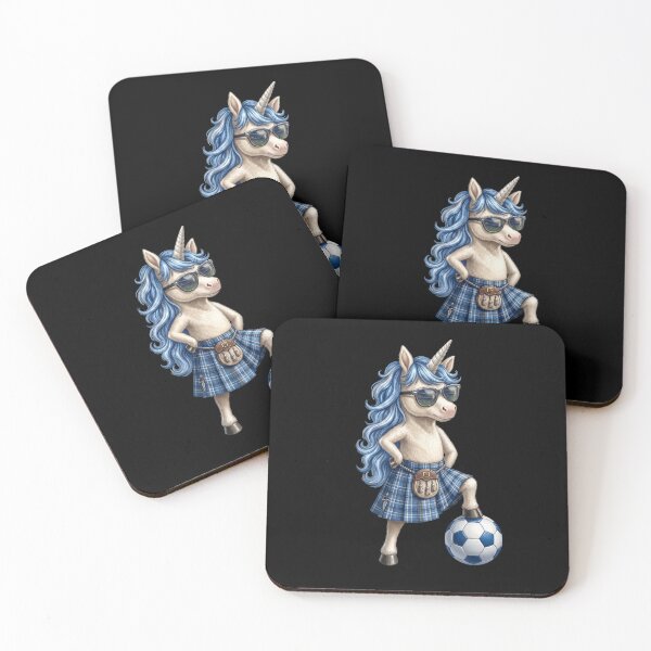 Item preview, Scottish Unicorn Soccer Player Funny Highland Football designed and sold by KAWKAW-DRHM.