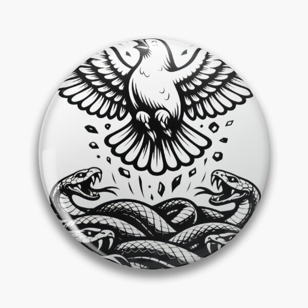 Item preview, Rising Dove Above Serpents – Symbol of Triumph and Transformation designed and sold by Artisan Finds Online.