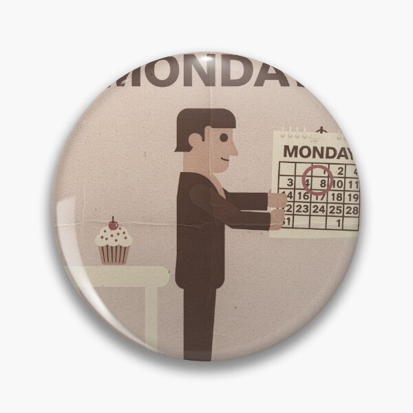 Item preview, Ministry of Diet Starts Monday Funny Retro Poster designed and sold by PictorialWhimsy.