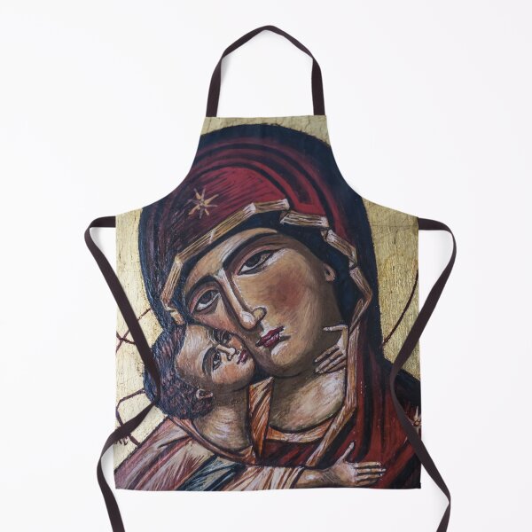 Item preview, Byzantine Madonna and Child Icon Art | Religious Christian Wall Decor designed and sold by LinaDesign Store.