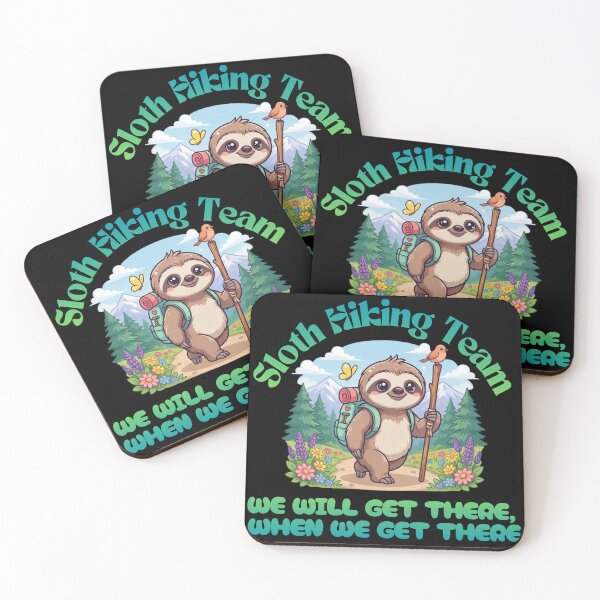 Item preview, Sloth Hiking Team - We Will Get There, When We Get There, Funny Kawaii designed and sold by lazulishop.
