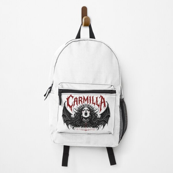 Item preview, Carmilla Heavy Metal Band Logo Vampire Fangs Bat Wings Art designed and sold by Fenay Designs.