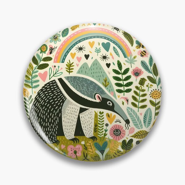 Item preview, Anteater - Hope for Wildlife Scandinavian Folk Art by heidiannemorris © designed and sold by FOLK ART FUSION by heidiannemorris.