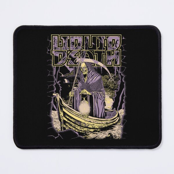 Item preview, Liquid Death River Styx Reaper Scene Heavy Metal Water Humor designed and sold by KAWKAW-DRHM.