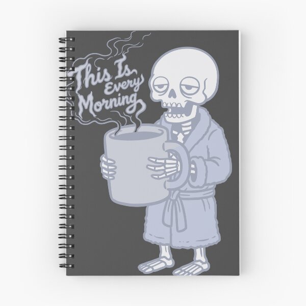 Item preview, Tired Skeleton Monday Mood For Caffeine Addicts designed and sold by roarsomethings.