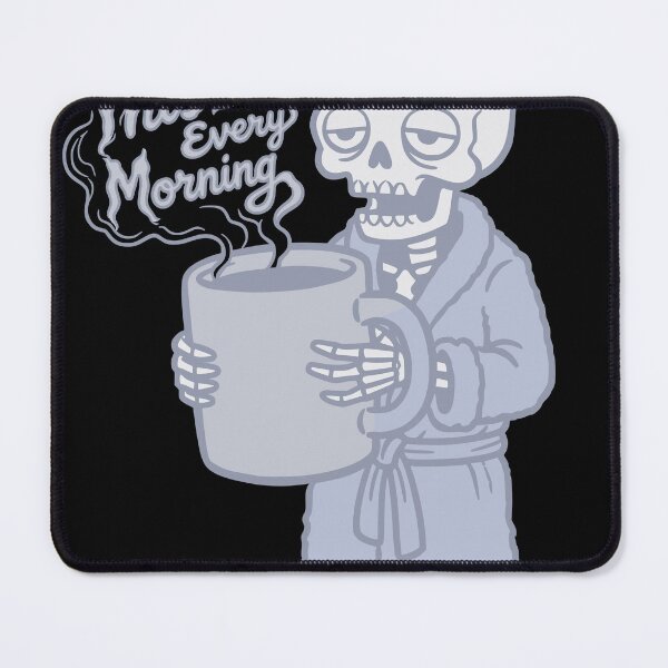 Item preview, Tired Skeleton Monday Mood For Caffeine Addicts designed and sold by roarsomethings.