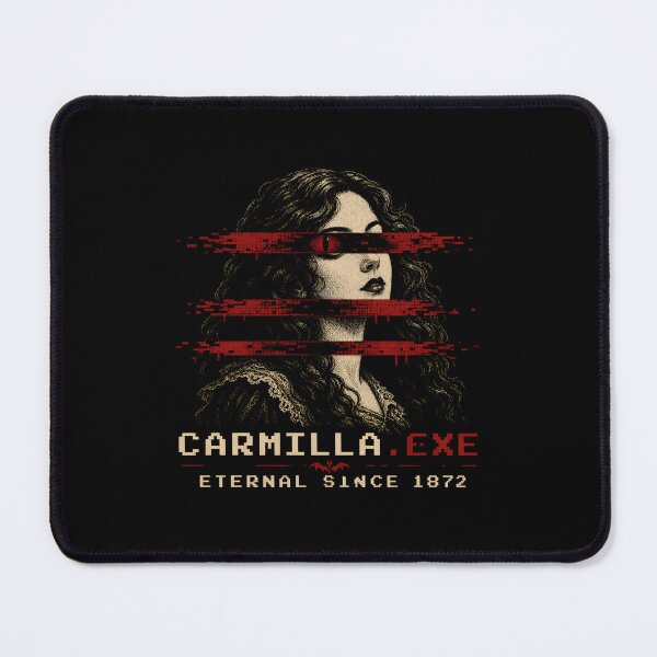 Item preview, Carmilla.exe Glitch Art Pixel Cyberpunk Vampire Gothic Portrait designed and sold by Fenay Designs.
