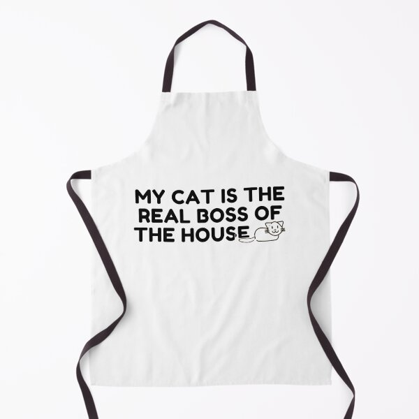 Item preview, My Cat Is The Real Boss Of The House Funny Cat Quote designed and sold by Salwastore.