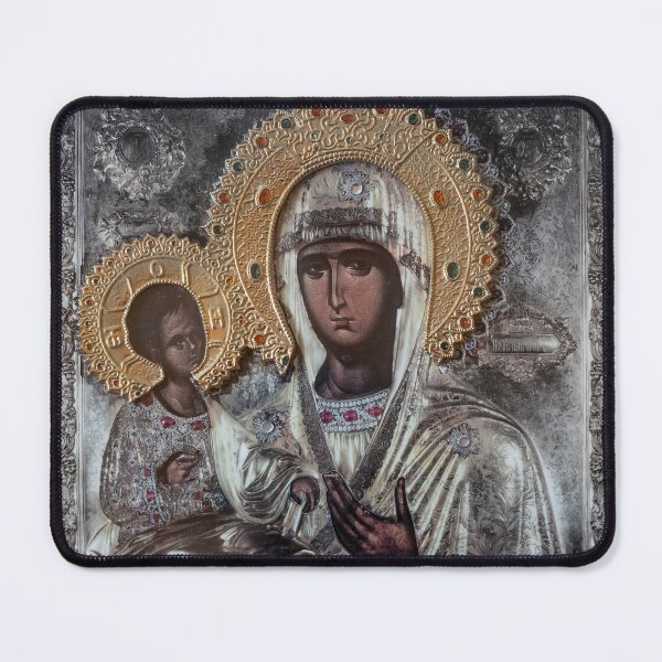 Item preview, Byzantine Madonna and Child Icon Art | Religious Christian Wall Decor designed and sold by LinaDesign Store.