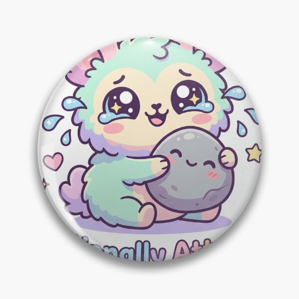 Item preview, Emotionally Attached to This Rock – Cute Kawaii Pet Sticker designed and sold by CuteRage.