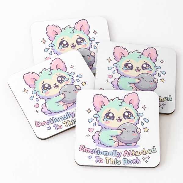 Item preview, Emotionally Attached to This Rock – Cute Kawaii Pet Sticker designed and sold by CuteRage.