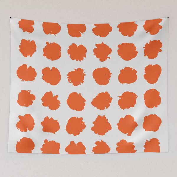 Item preview, Orange Polka Blots – Playful Abstract Pattern with Organic Shapes designed and sold by Helmina Groper.
