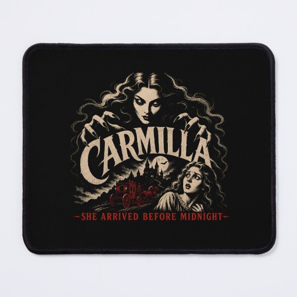 Item preview, Carmilla She Arrived Before Midnight Vintage Horror Movie Poster designed and sold by Fenay Designs.