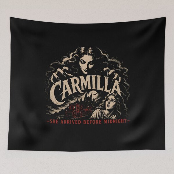Item preview, Carmilla She Arrived Before Midnight Vintage Horror Movie Poster designed and sold by Fenay Designs.