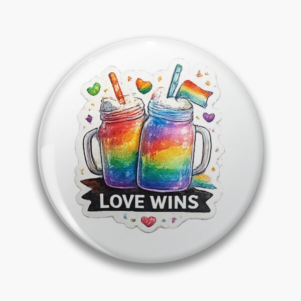 Item preview, Love Wins Rainbow Mason Jar Pride designed and sold by Pixanova.