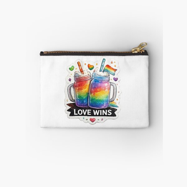Item preview, Love Wins Rainbow Mason Jar Pride designed and sold by Pixanova.