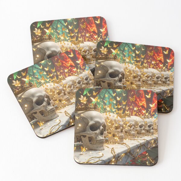 Item preview, Crowned skulls on the marble bridge of oblivion designed and sold by VoidVeilStudio.