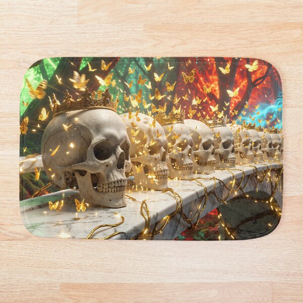 Item preview, Calaveras coronadas en el puente de mármol del olvido designed and sold by VoidVeilStudio.