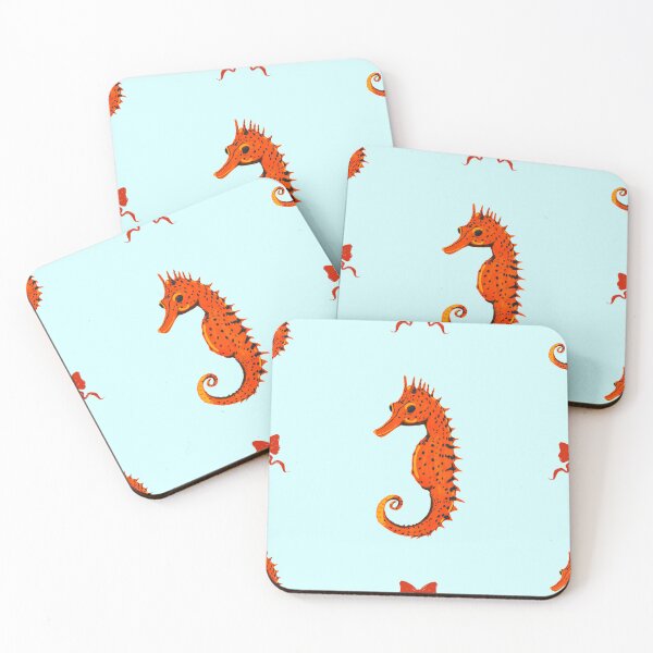 Item preview, Ocean Life Coastal Pattern Collection | Seahorses, Stingrays, Tropical Fish & Shrimp | Nautical Marine Surface Pattern Designs designed and sold by VirtuallyCreativ .