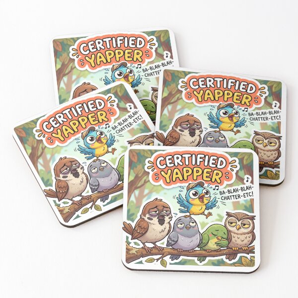 Item preview, Certified Yapper Bird Club – Funny Talkative Animal Meme Sticker designed and sold by CuteRage.