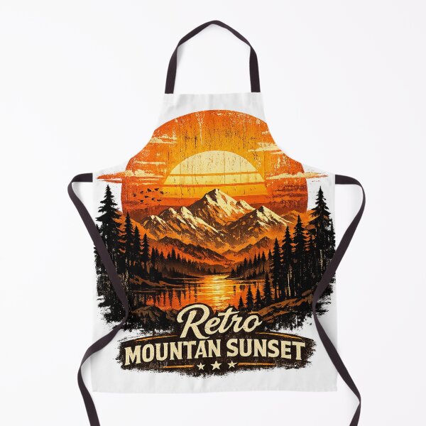 Item preview, Retro Mountain Sunset designed and sold by ShreeNavGraha.