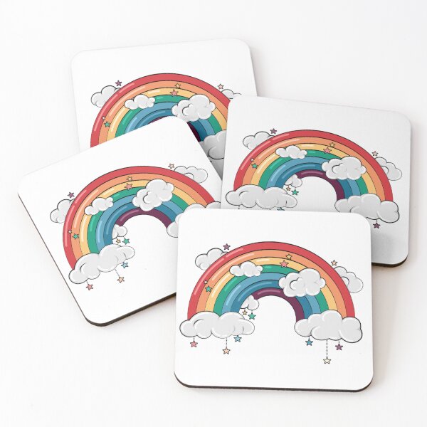 Item preview, Cute Colorful Rainbow With Fluffy Clouds designed and sold by DailyDoodlesBySumbul.