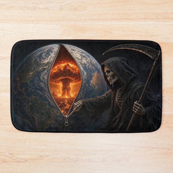 Item preview, Apocalypse Grim Reaper Unzipping Planet Earth Nuclear Explosion designed and sold by Aimaniia666.