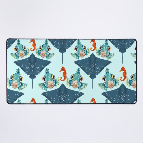Item preview, Ocean Life Coastal Pattern Collection | Seahorses, Stingrays, Tropical Fish & Shrimp | Nautical Marine Surface Pattern Designs designed and sold by VirtuallyCreativ .